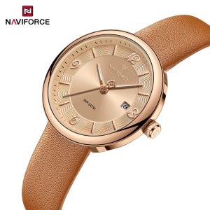 Naviforce NF 5076 Ladies Elegant Leather Watch