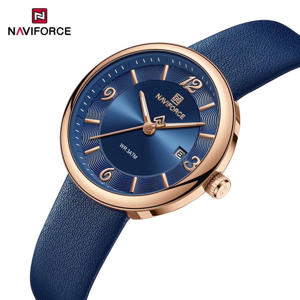 Naviforce NF 5076 Ladies Elegant Leather Watch