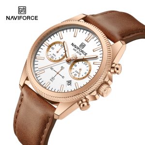 Naviforce NF 8082L Signature Leather Chronograph