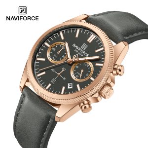 Naviforce NF 8082L Signature Leather Chronograph