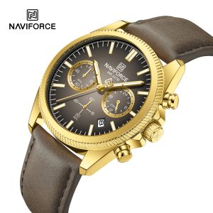 Naviforce NF 8082L Signature Leather Chronograph